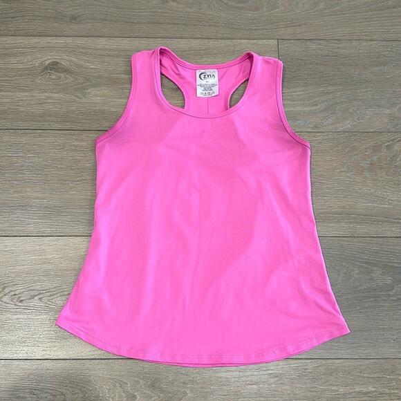 ZYIA‎ ACTIVE Bubblegum Pink Muscle Keyhole Racerback Active Workout Tank Top XS - Picture 1 of 12